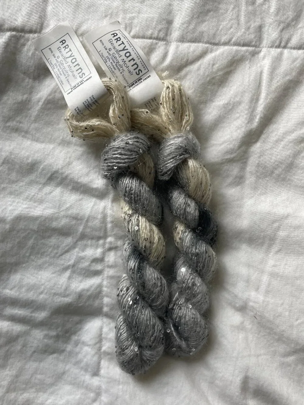 Artyarns Beaded Mohair and Sequins Silk Yarn 2 Skeins